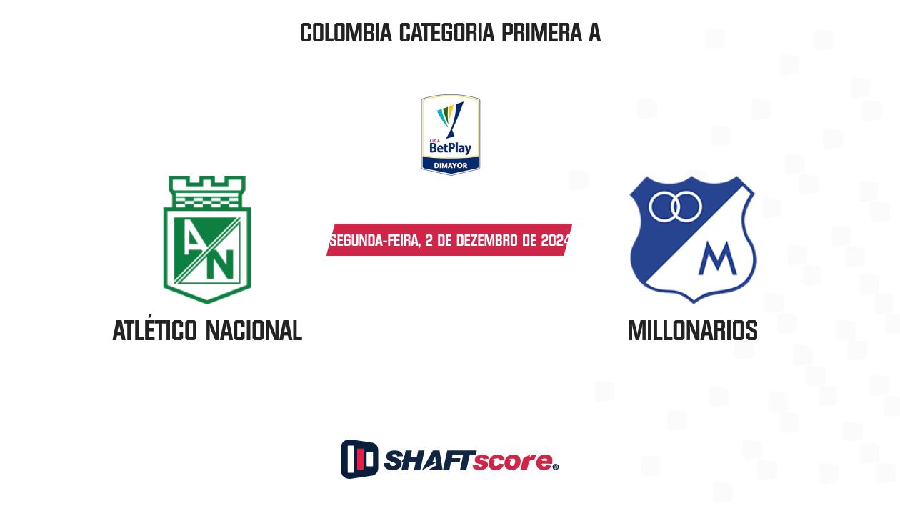 Palpite: Atlético Nacional vs Millonarios