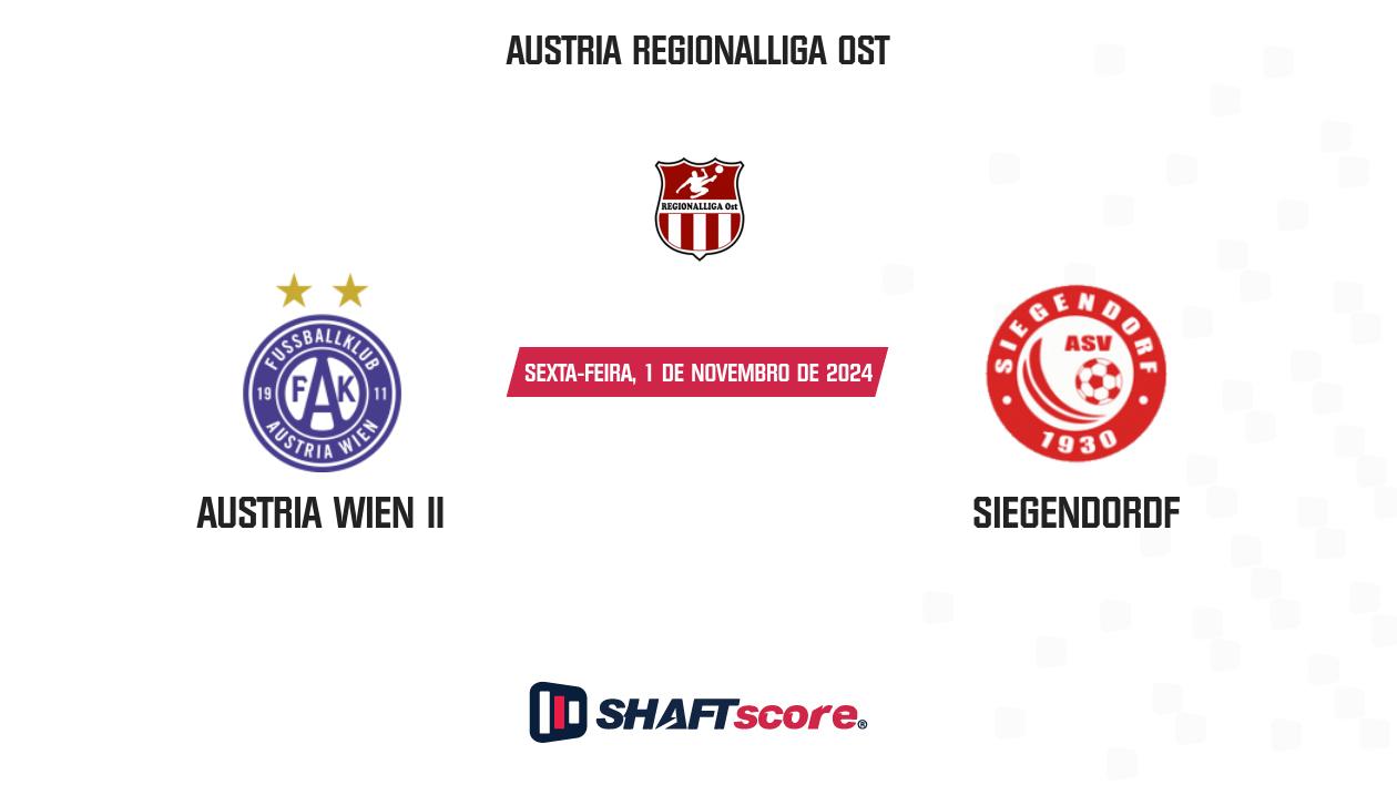 Palpite: Austria Wien II vs Siegendordf