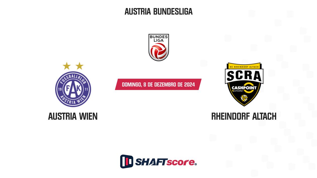 Palpite: Austria Wien vs Rheindorf Altach