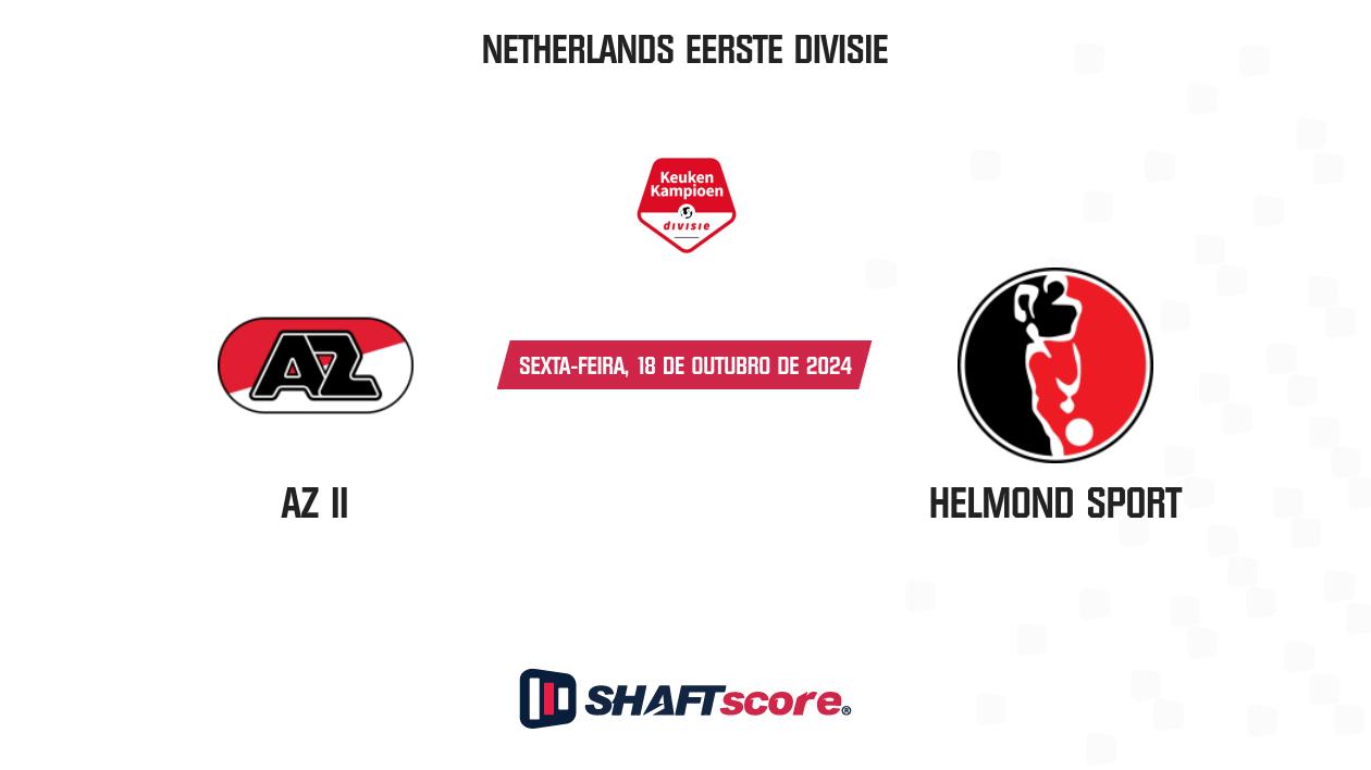 Palpite: AZ II vs Helmond Sport