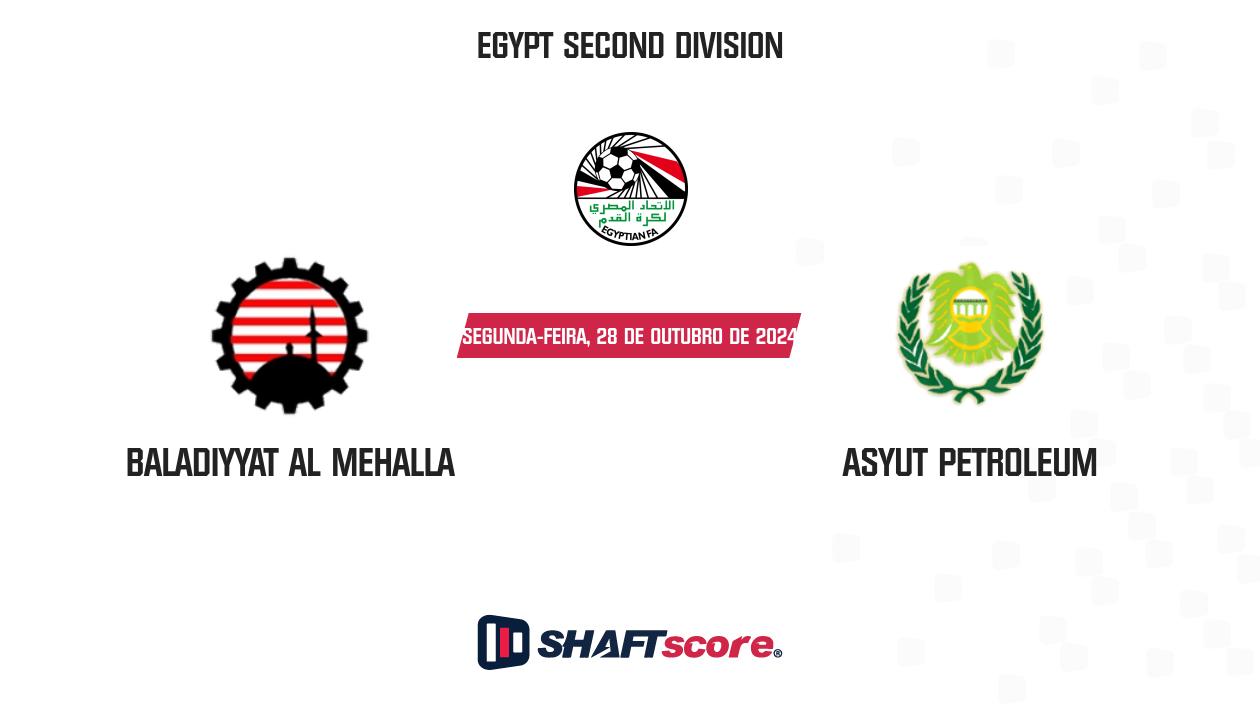 Palpite: Baladiyyat Al Mehalla vs Asyut Petroleum