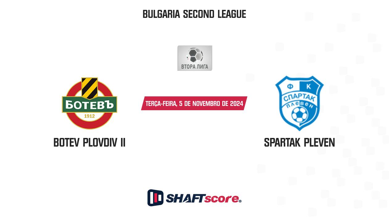 Palpite: Botev Plovdiv II vs Spartak Pleven