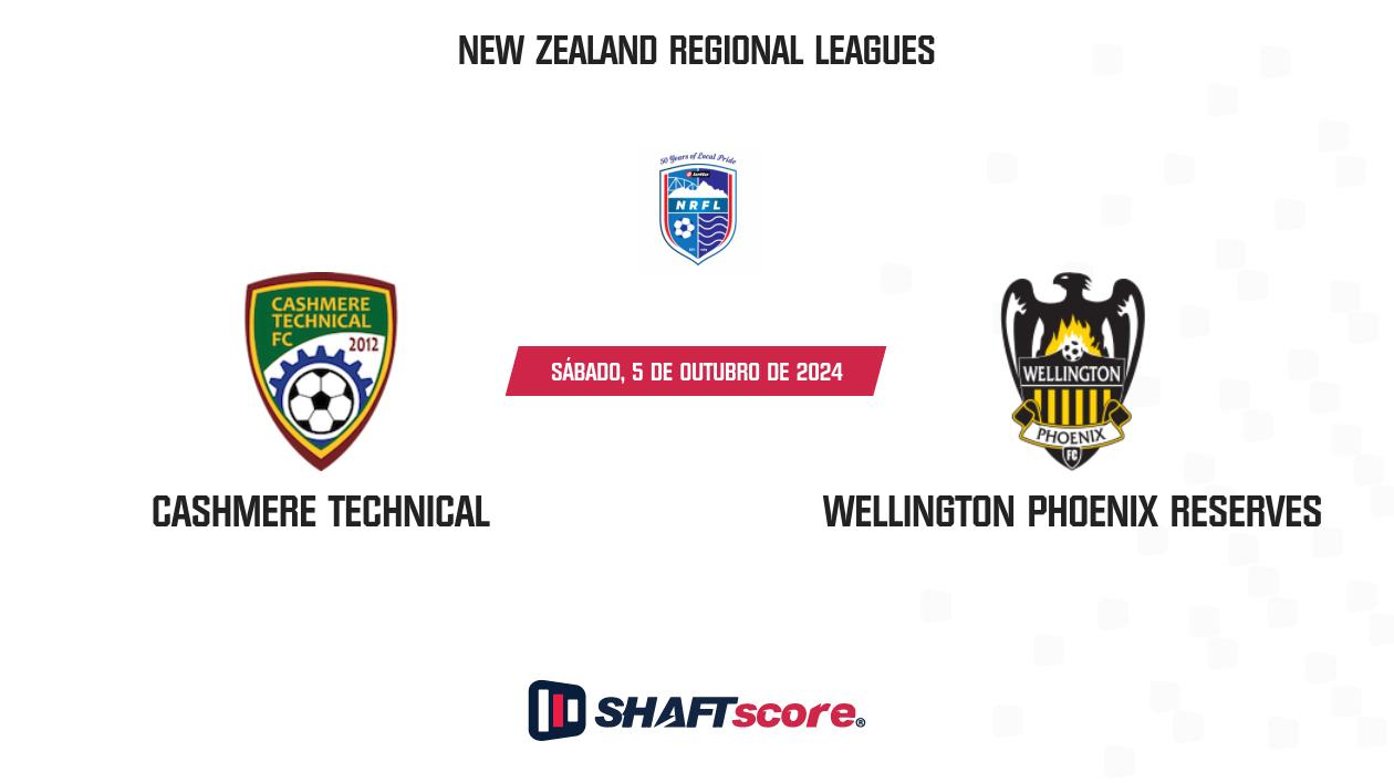 Palpite: Cashmere Technical vs Wellington Phoenix Reserves