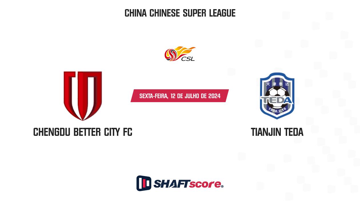 Palpite: Chengdu Better City FC vs Tianjin Teda