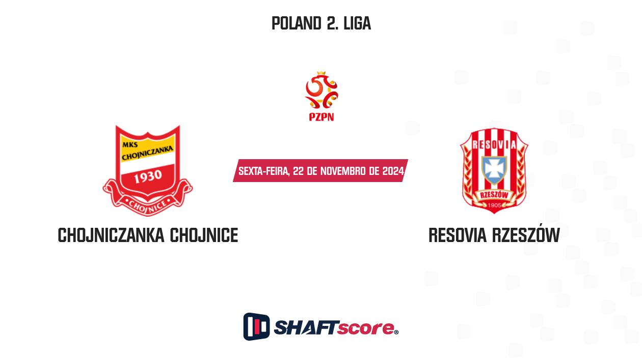 Palpite: Chojniczanka Chojnice vs Resovia Rzeszów