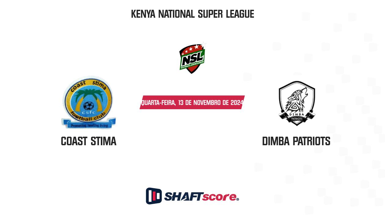 Palpite: Coast Stima vs Dimba Patriots