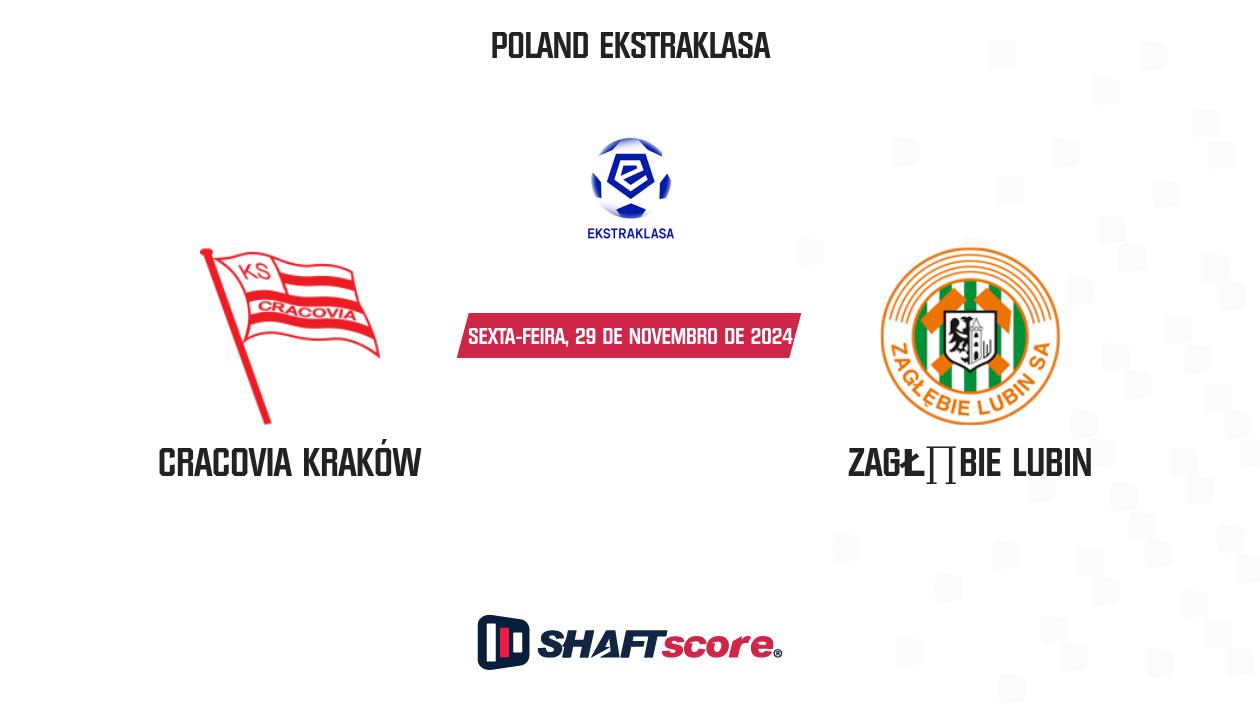 Palpite: Cracovia Kraków vs Zagłębie Lubin