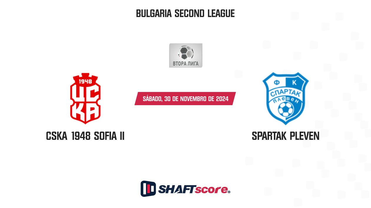 Palpite: CSKA 1948 Sofia II vs Spartak Pleven