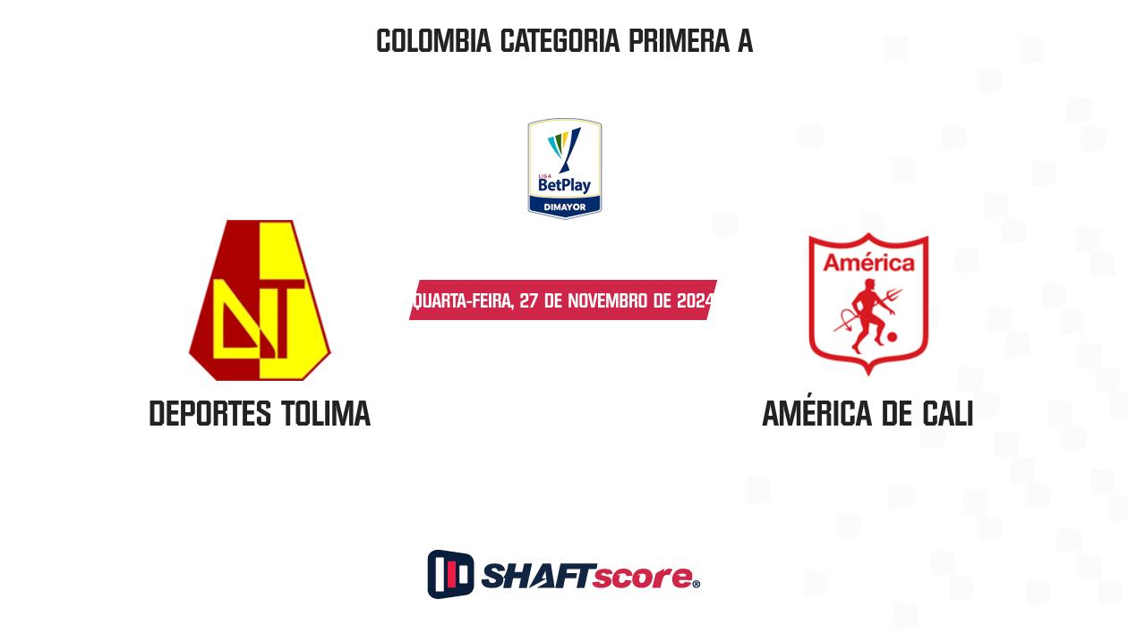 Palpite: Deportes Tolima vs América de Cali