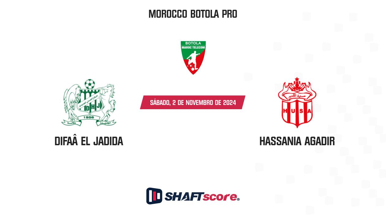 Palpite: Difaâ El Jadida vs Hassania Agadir