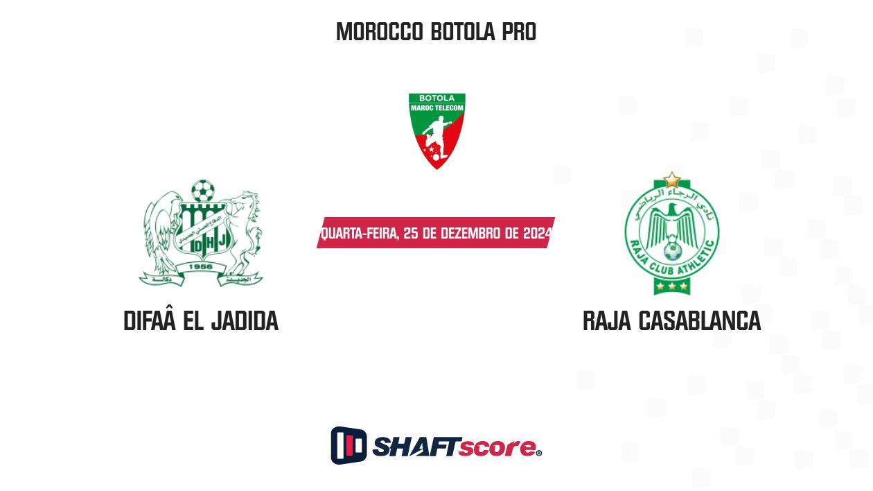 Palpite: Difaâ El Jadida vs Raja Casablanca