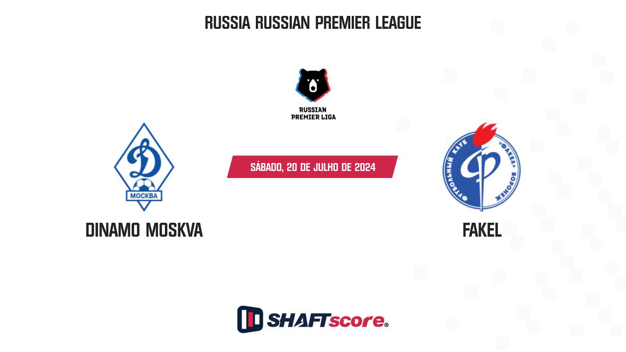 Palpite: Dinamo Moskva vs Fakel