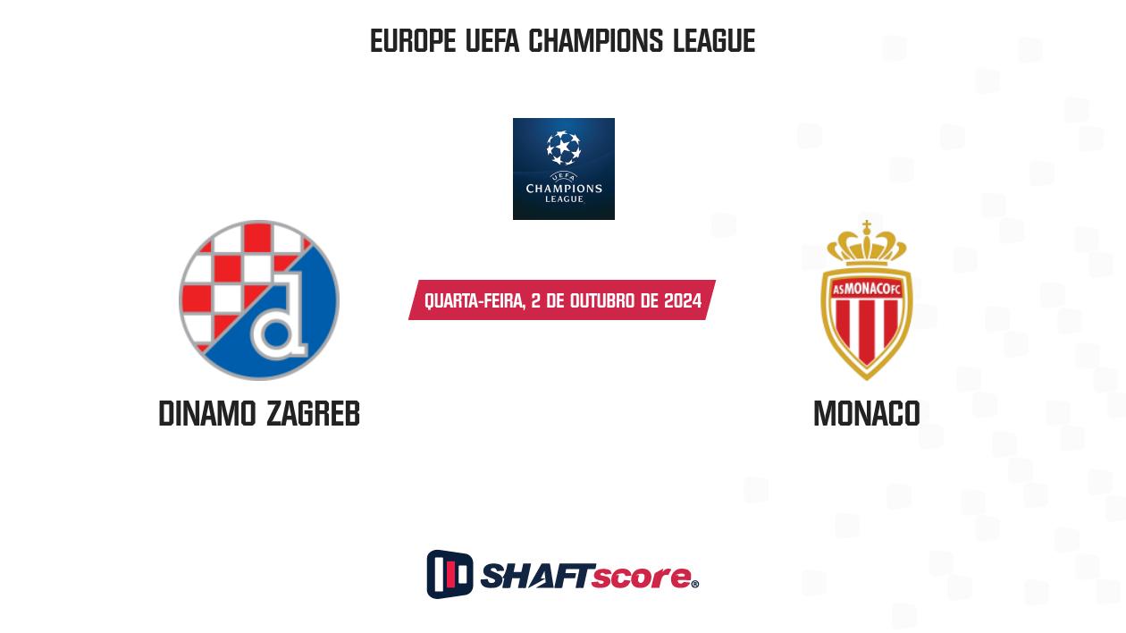 Palpite: Dinamo Zagreb vs Monaco