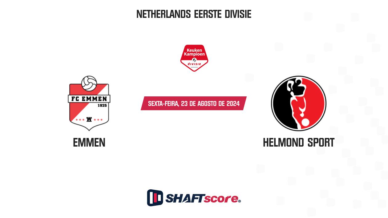 Palpite: Emmen vs Helmond Sport