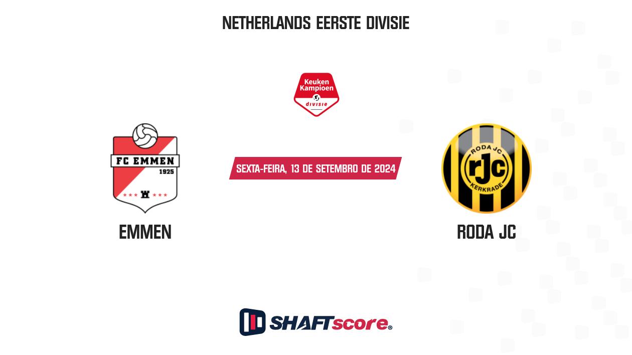 Palpite: Emmen vs Roda JC