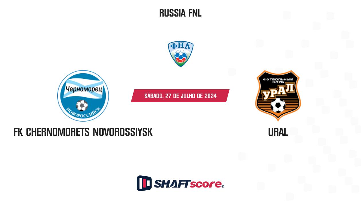 Palpite: FK Chernomorets Novorossiysk vs Ural