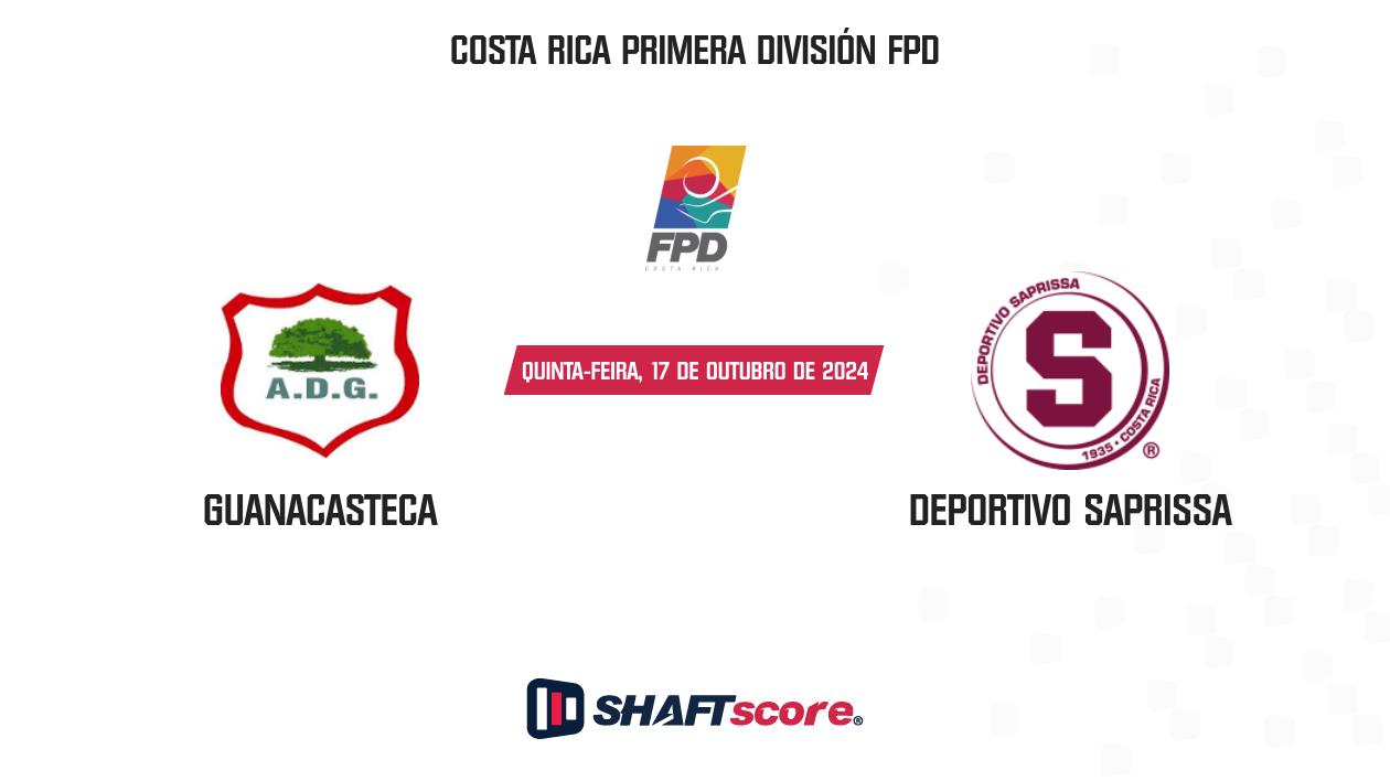 Palpite: Guanacasteca vs Deportivo Saprissa