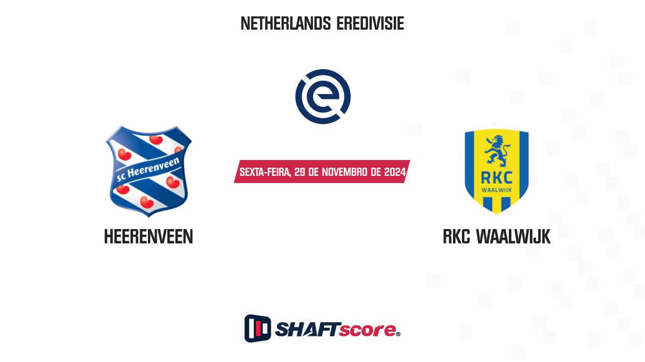 Palpite: Heerenveen vs RKC Waalwijk