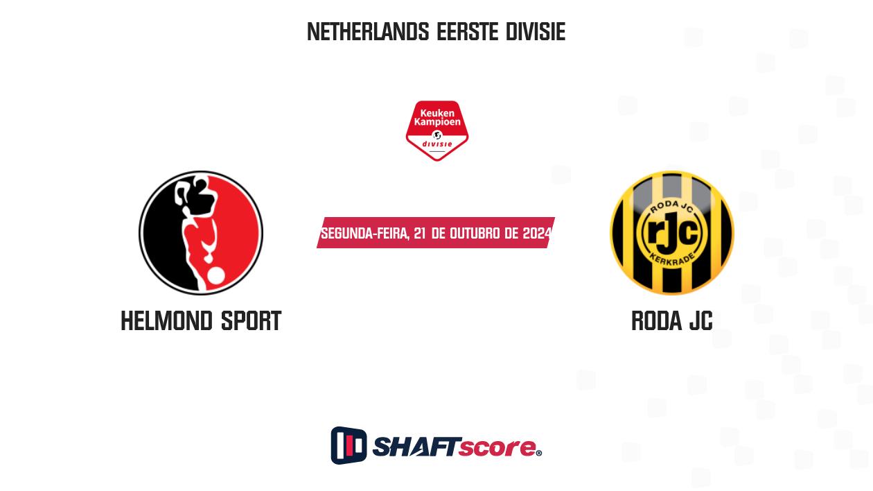 Palpite: Helmond Sport vs Roda JC