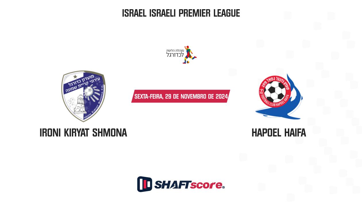 Palpite: Ironi Kiryat Shmona vs Hapoel Haifa