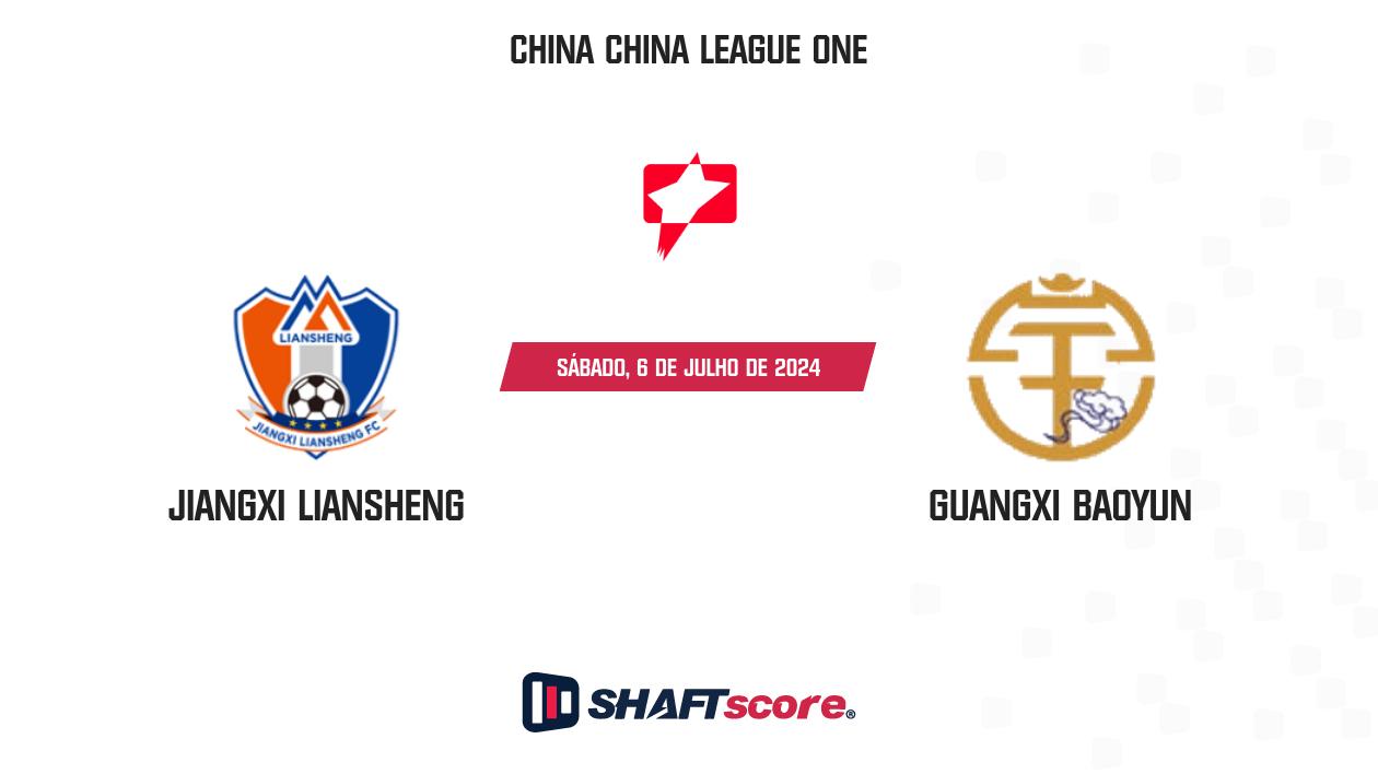 Palpite: Jiangxi Liansheng vs Guangxi Baoyun