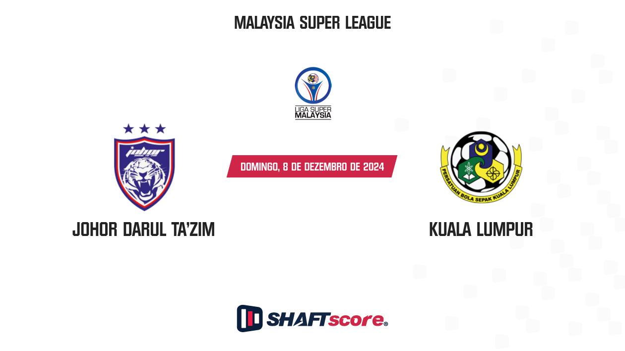 Palpite: Johor Darul Ta'zim vs Kuala Lumpur