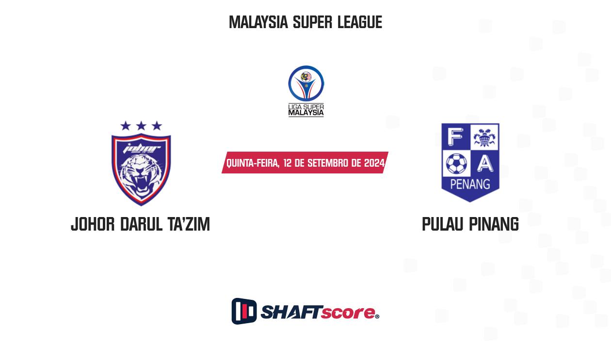 Palpite: Johor Darul Ta'zim vs Pulau Pinang