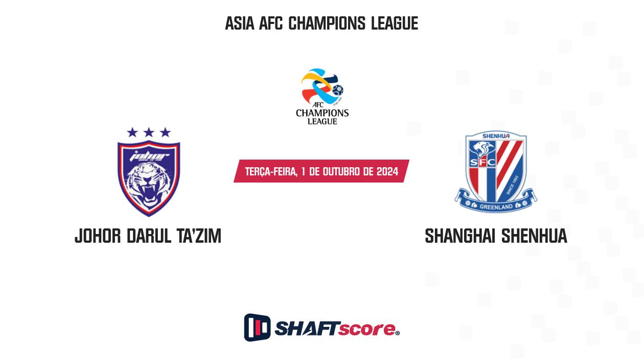 Palpite: Johor Darul Ta'zim vs Shanghai Shenhua