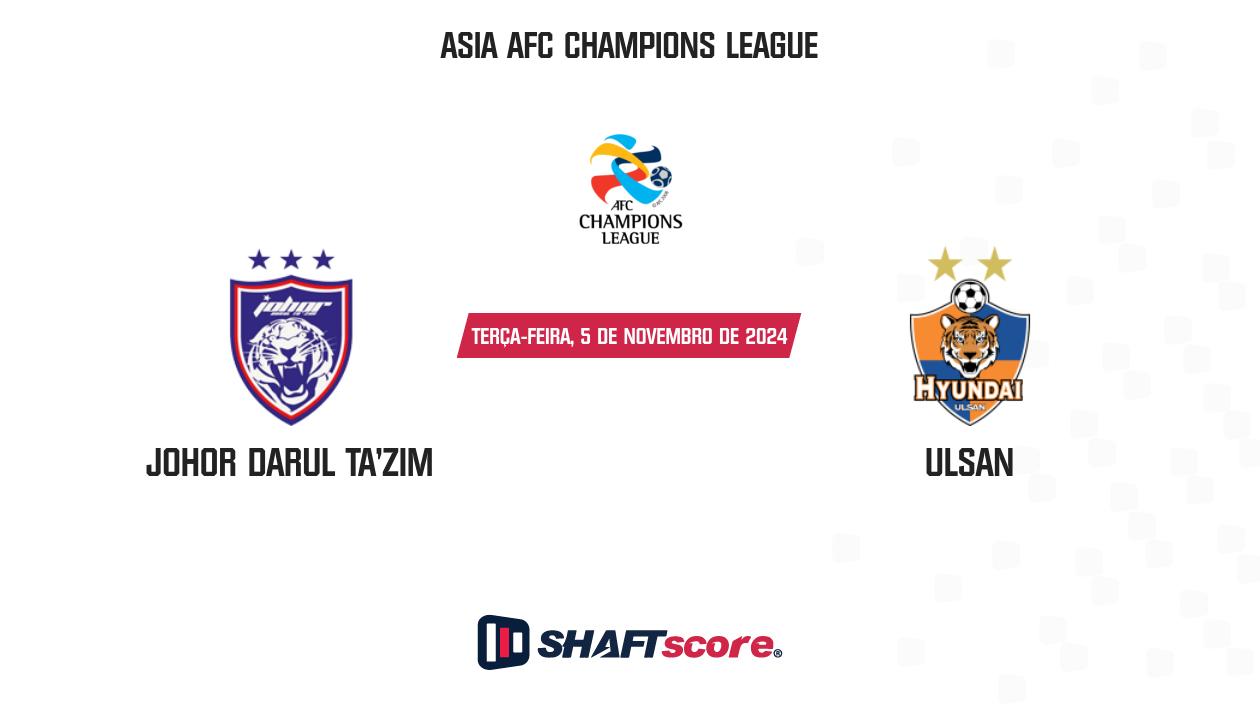 Palpite: Johor Darul Ta'zim vs Ulsan