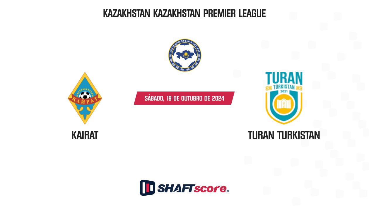 Palpite: Kairat vs Turan Turkistan