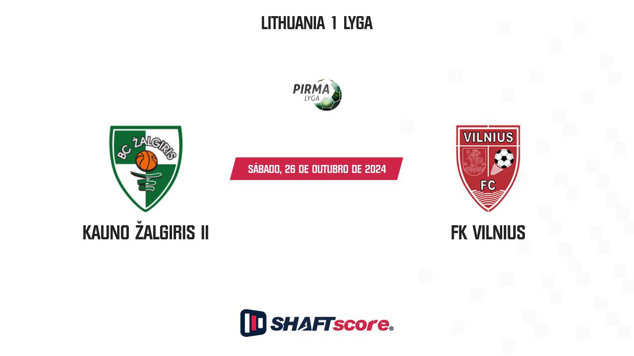 Palpite: Kauno Žalgiris II vs FK Vilnius