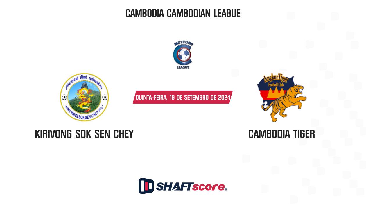 Palpite: Kirivong Sok Sen Chey vs Cambodia Tiger