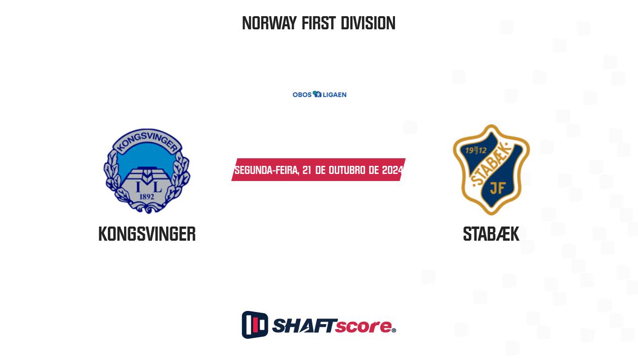 Palpite: Kongsvinger vs Stabæk