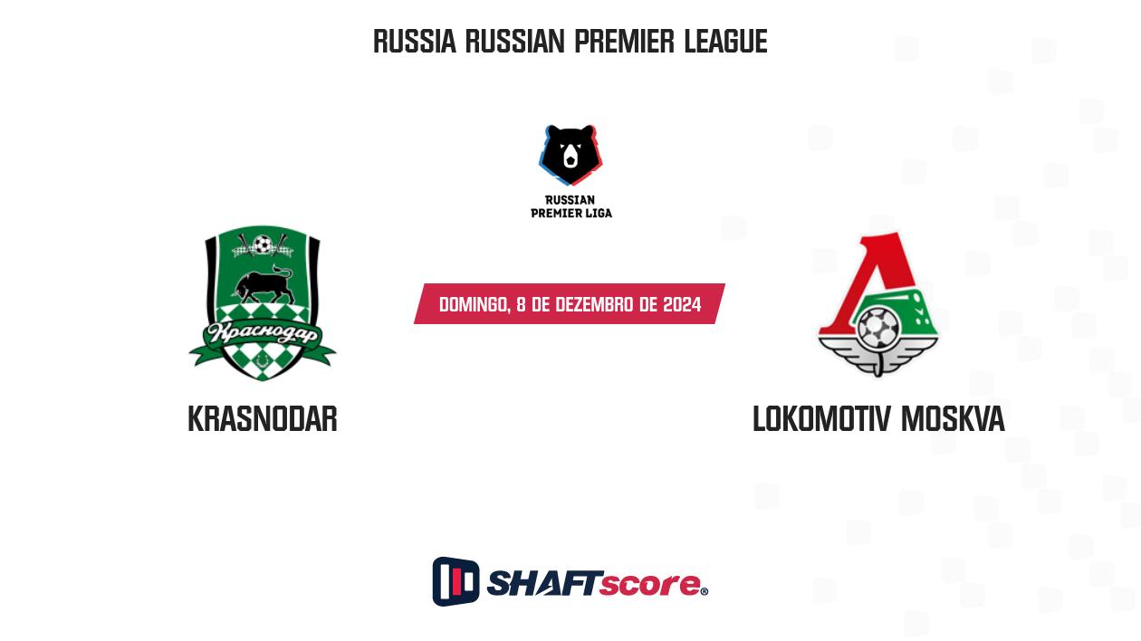 Palpite: Krasnodar vs Lokomotiv Moskva