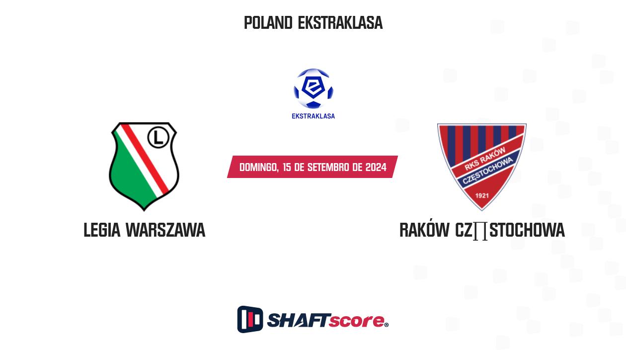 Palpite: Legia Warszawa vs Raków Częstochowa