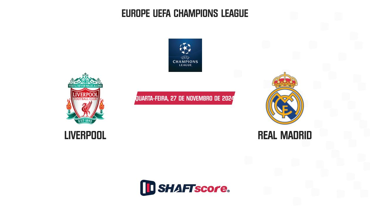 Palpite: Liverpool vs Real Madrid