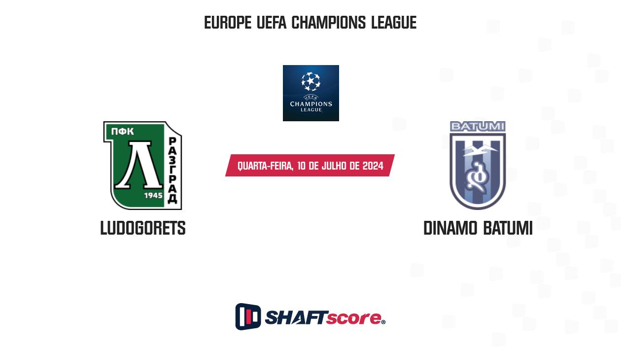 Palpite: Ludogorets vs Dinamo Batumi