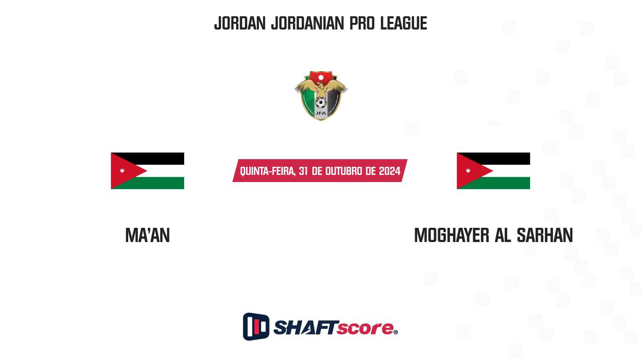 Palpite: Ma'an vs Moghayer Al Sarhan