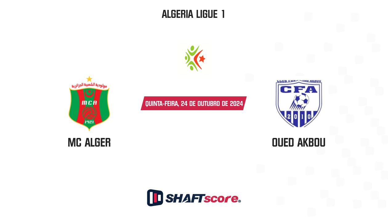 Palpite: MC Alger vs Oued Akbou