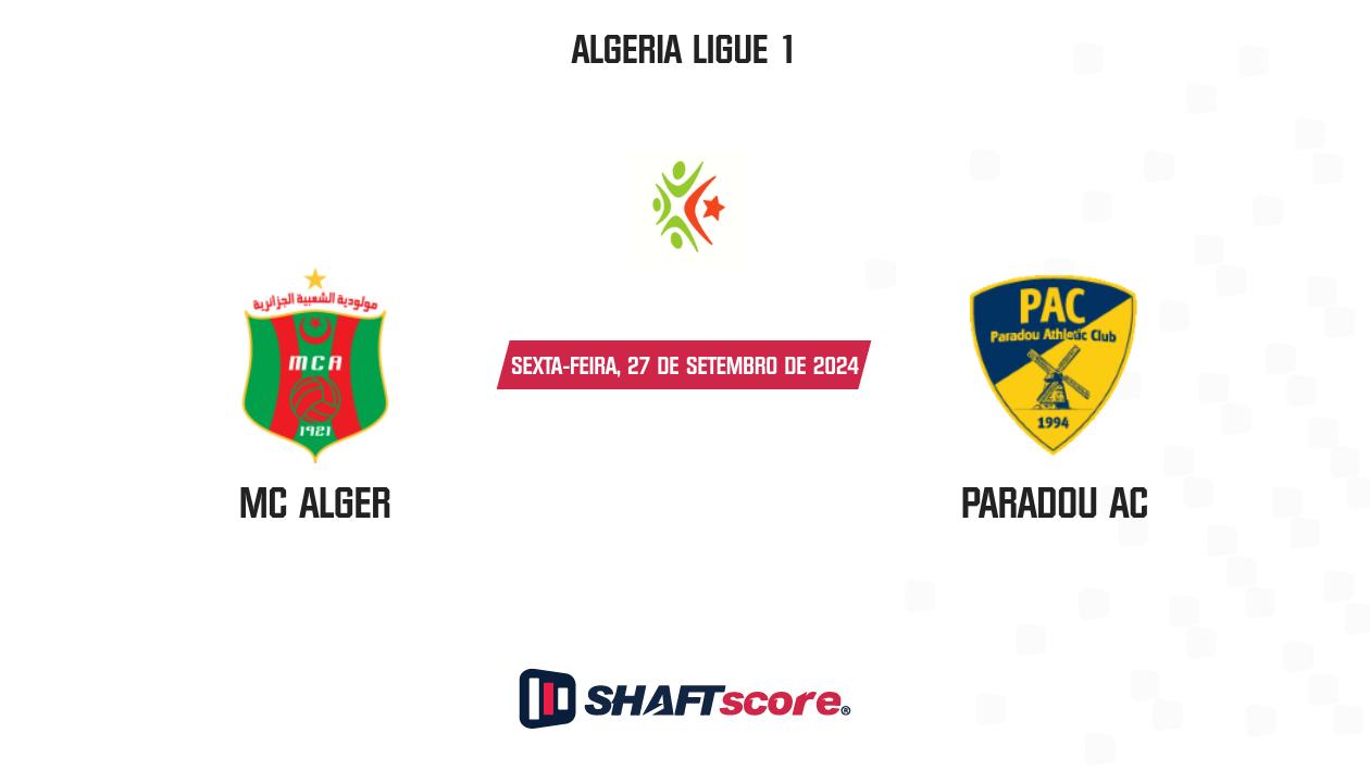 Palpite: MC Alger vs Paradou AC