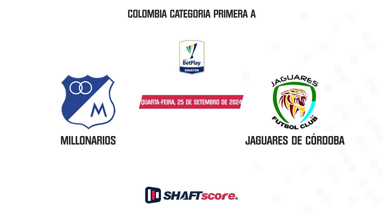 Palpite: Millonarios vs Jaguares de Córdoba