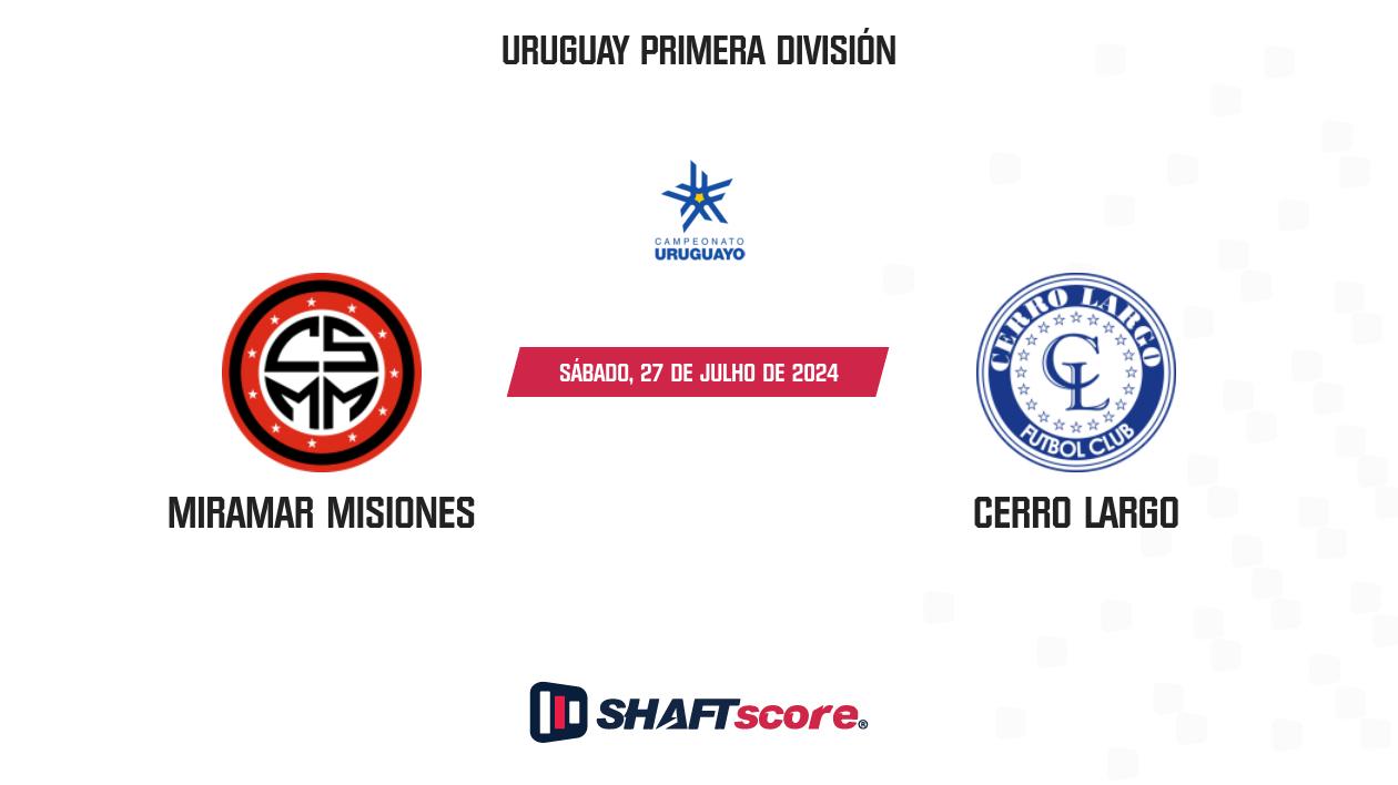 Palpite: Miramar Misiones vs Cerro Largo