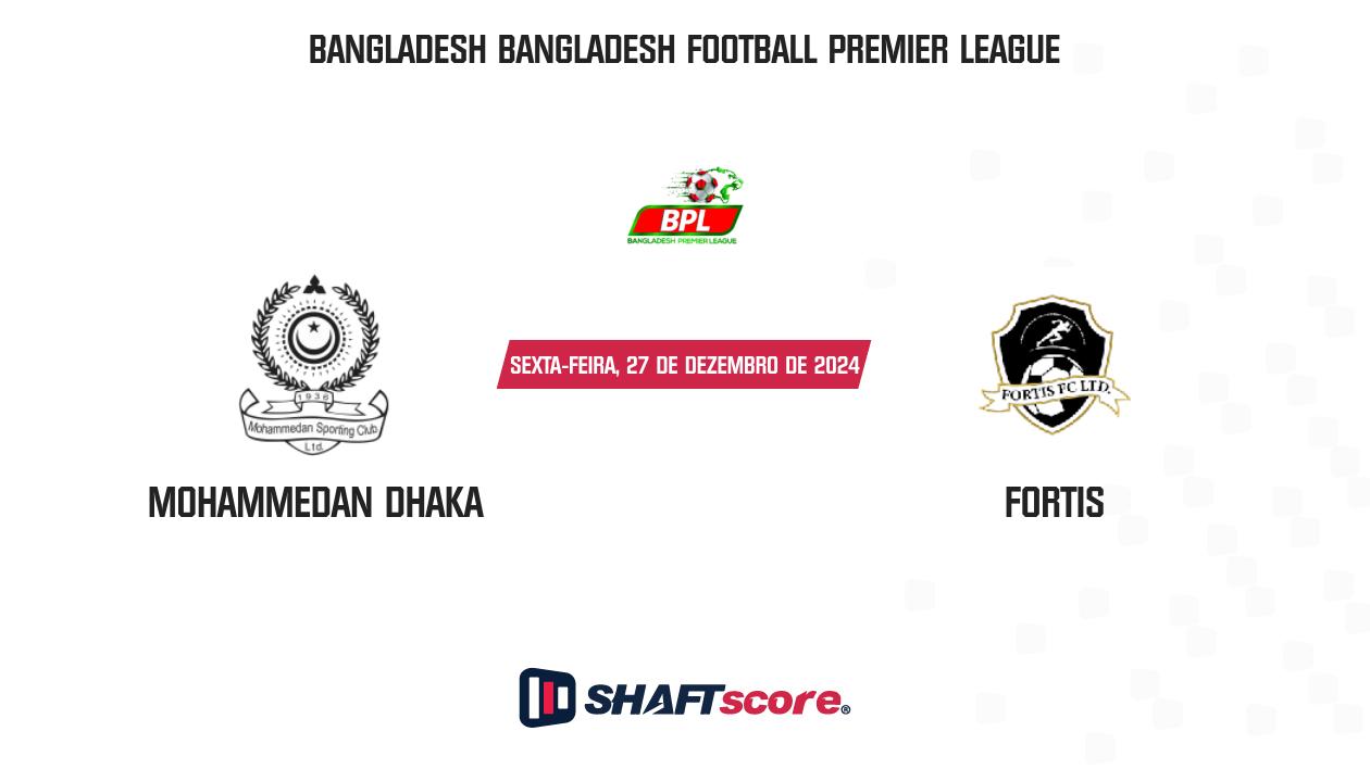 Palpite: Mohammedan Dhaka vs Fortis