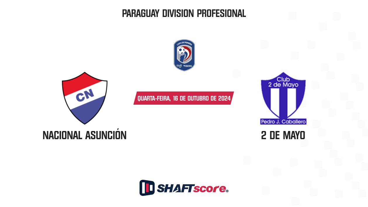 Palpite: Nacional Asunción vs 2 de Mayo