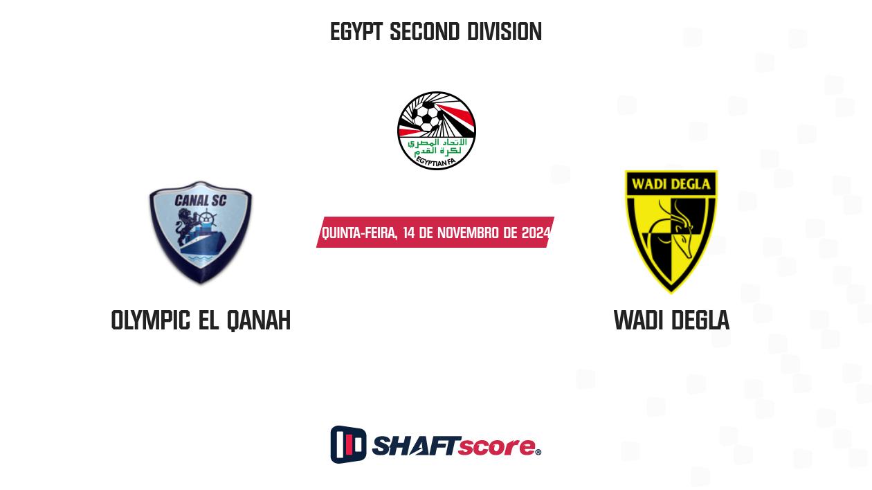 Palpite: Olympic El Qanah vs Wadi Degla