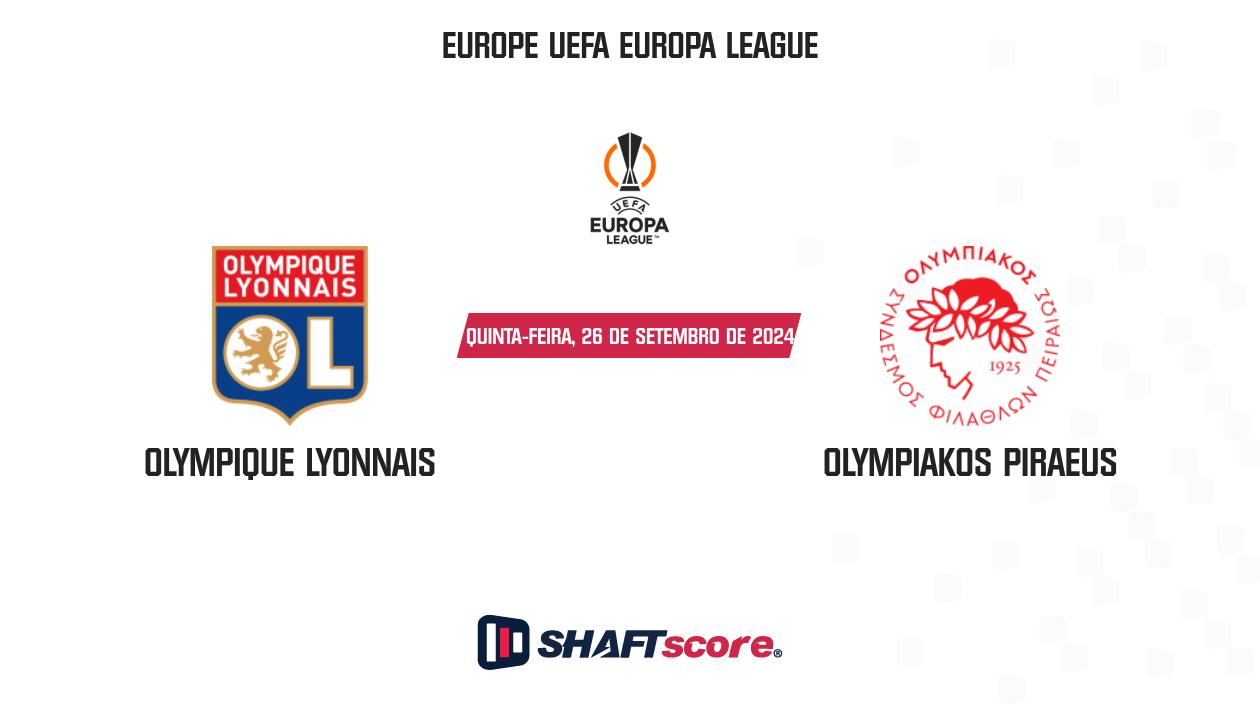 Palpite: Olympique Lyonnais vs Olympiakos Piraeus