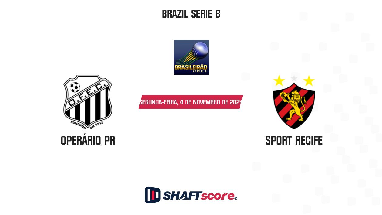 Palpite: Operário PR vs Sport Recife