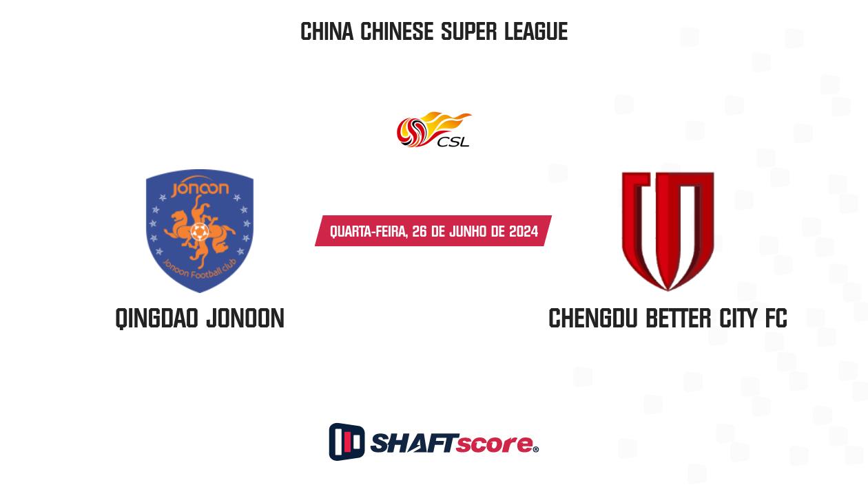 Palpite: Qingdao Jonoon vs Chengdu Better City FC