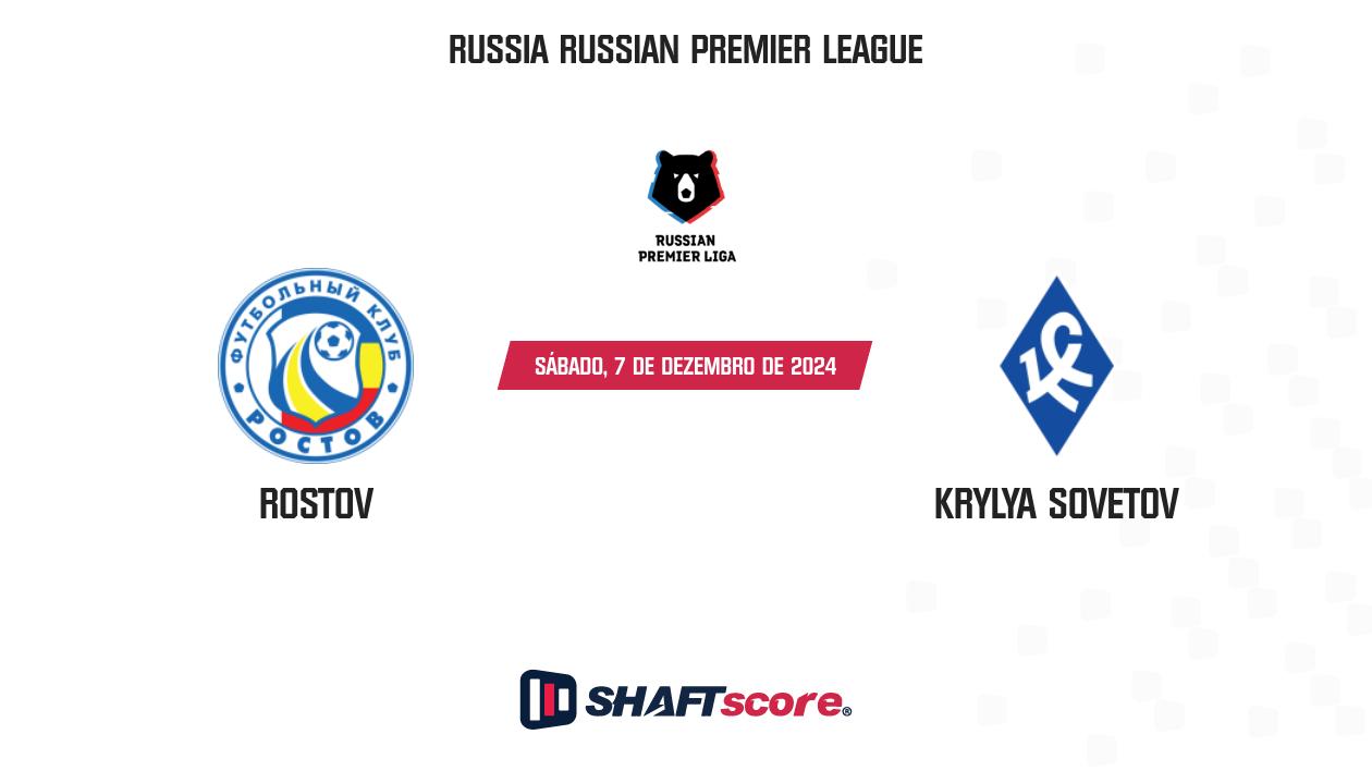 Palpite: Rostov vs Krylya Sovetov