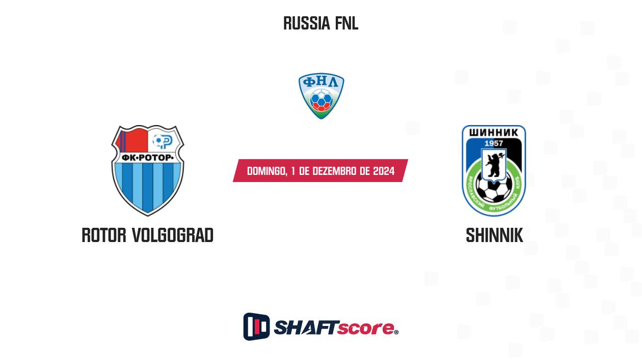 Palpite: Rotor Volgograd vs Shinnik